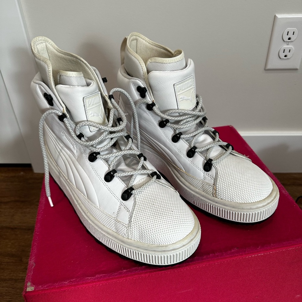 Puma Men’s White High-Top Sneakers